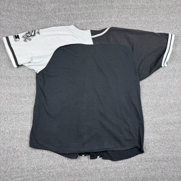 Vintage Starter Chicago White Sox Baseball Jersey Men's XL Black MLB Retro 90s - Picture 5 of 7